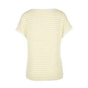 s. Oliver tricou cu dungi alb-galbene pentru femei – 36 128089077 - Îmbrăcăminte pentru femei