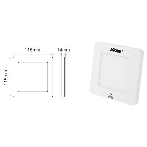 LED vonal Panel felületre szerelhető süllyesztett tartó Easy Fix 6W 4000K 470lm négyzet 3 év nyüzsgés. 132974538