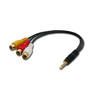 ADAPTER 3.5MM TO 3XPHONO F/35539 LINDY 132976236 - Kabel RCA