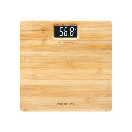 Momert Bambus Digitalwaage, Modell 5877, mit LCD-Display