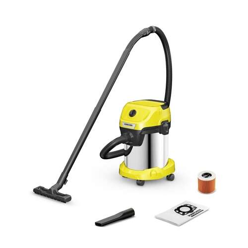 Vysávač Karcher WD 3 S V-17/4/20 na suché a mokré vysávanie 1000 W, žltý 43458376