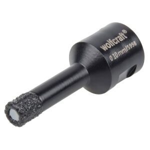Wolfcraft 10mm Diamant Fliesenbohrer für Winkelschleifer, schneller Schnitt - Wolfcraft
