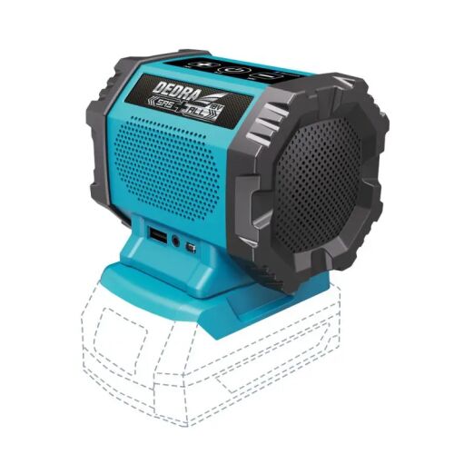 Dedra DED7004 blauer Bluetooth-Lautsprecher mit USB-Anschluss