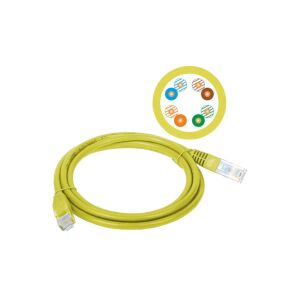 A-LANTEC Strukturális kábelezési patch-kábel UTP cat.5e, 0,5 m, sárga 132985549 - Alantec