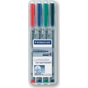 STAEDTLER Staedtler Folienstift Lumocolor B nonperm 4St