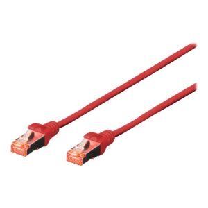 DIGITUS CAT 6 S/FTP Patchkabel, 10 Stück, 2m, rot 141684046 - UTP-Kabel