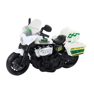 Fehér Polizeimotorrad 1:10 Játék Rendőrmotor Fényekkel és Hangokkal - Lean Toys