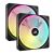 Két Corsair iCUE LINK QX140 RGB ventilátor élénk világítással
