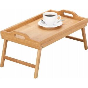 Zeller Reggeli asztal, bambusz tálca lábbal, 50x30 cm, ZELLER 133001486 - Tálca