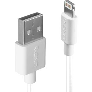 Kabel USB Lindy USB-A - Lightning 0.5 m Biały (31325) 133003598 - Kabel Lightning