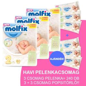 Molfix Havi Pelenkacsomag 3+3 csomag popsitörlővel 3-6kg 30346969