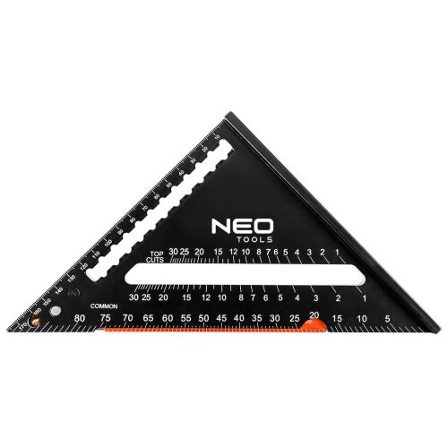 NEO Tools Szögmérő vonalzóval, alumínium ács szögmérő