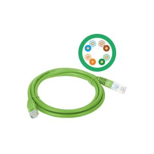 A-LANTEC Strukturált kábelezés Patch-cord UTP cat.5e, 1.0m, zöld 133016718 - UTP kábel