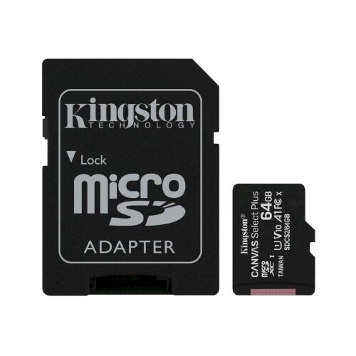 Kingston 64GB microSDXC Canvas Select Plus 100R Memorie A1