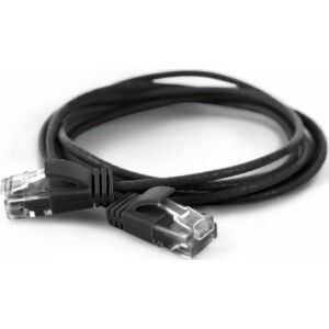 Wantec Wantec wW Patch Cable CAT6A (rand 2,8mm) UTP black 0,50m (7312) 133019730 - Artykuły techniczne i elektronika