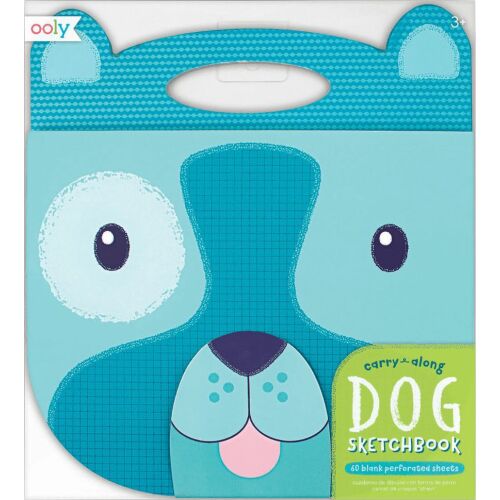 Ooly Hordozható Kutyás Vázlatfüzet, 60 perforált lap, Utazó vázlatfüzet gyerekeknek