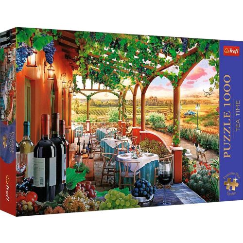 Trefl 1000 darabos puzzle olasz szőlőskertet ábrázoló képpel, a Tea Time kollekcióból. - Trefl