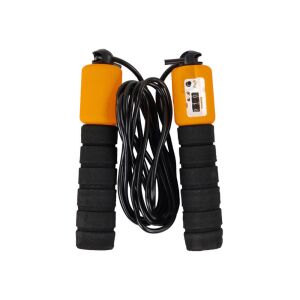 Fekete és narancssárga ugrókötél számlálóval, 280 cm - Lean Toys