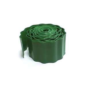 Műanyag Gyepszélfedő Szegély - Hullámos - 15x900cm - Zöld