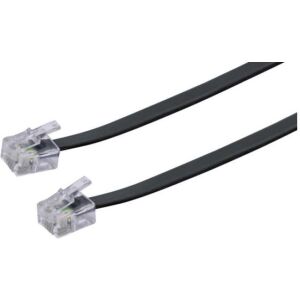 Schwaiger Cablu telefonic RJ11 6P4C 6m, negru (TAL6331533) 133028112 - Cabluri UTP