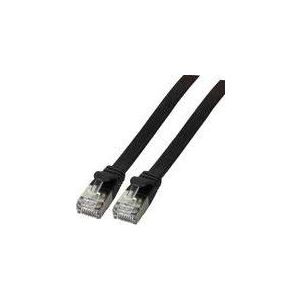 EFB Cablu plat RJ45 U/FTP, cat. 6A, PVC, 2 m, negru 133028886 - Cabluri UTP
