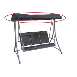 Rojaplast Hollywood hintaágyhoz tartalék tetőponyva - fekete - Hintaágy kiegészítő