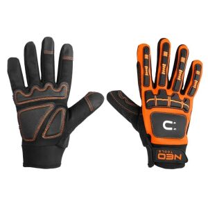 NEO Tools mágneses munkavédelmi kesztyű, 10-es méret, fekete és narancssárga - Munkavédelmi kesztyű