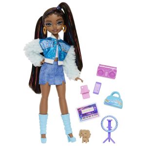 Păpușa Barbie Dream Besties Brooklyn cu accesorii pe fundal alb - Mattel Baba