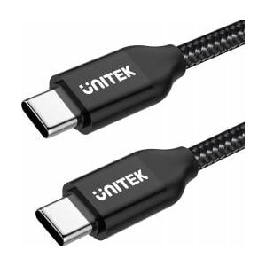 Kabel Unitek USB-C do USB-C w oplocie, trwały i szybkie ładowanie - Kabel