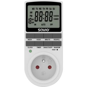 Időzítő LCD kijelzővel SAVIO AE-03, 16A, 3680W