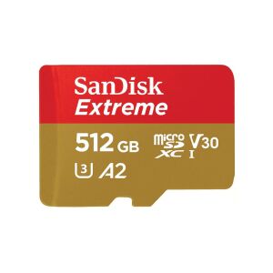 Extreme 512 GB microSDXC (UHS-I U3, Class 10, V30, A2) 133046643 - SanDisk