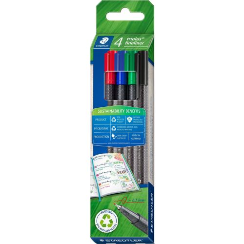 STAEDTLER Fineliner triplus 4er-Set retail 133052083