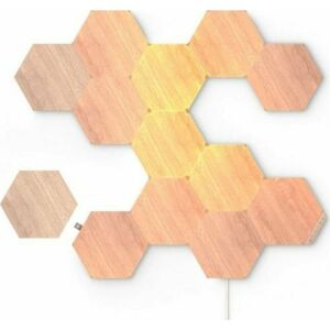 Nanoleaf|Elements Wood Look Hexagons Starter Kit (13 panels)|Cool White + Warm White 133055004 - Lampa dekoracyjna