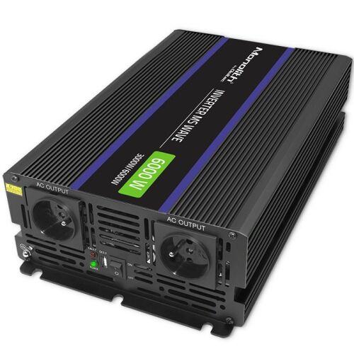 Invertor de tensiune 6000 MS Wave, 12V la 230V, 3000/6000W, USB, Qoltec Monolith 140600593