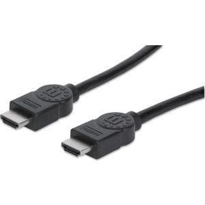 MANHATTAN 323192 Manhattan HDMI/HDMI 1.4 Ethernet monitor kábel 1m fekete nikkelezett csatlakozók 133064228 - HDMI kábel