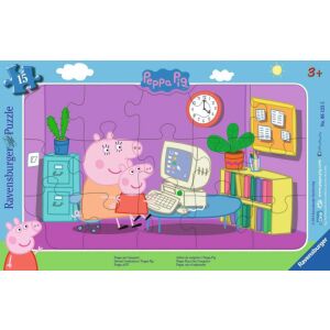 Ravensburger Puzzle 15 Peppa la computer 061235 133064931 - Puzzle 3D & Puzzle cu burete