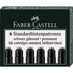 Rövid fekete patronok 6db FABER CASTELL
