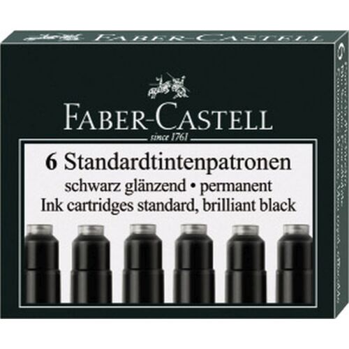 Rövid fekete patronok 6db FABER CASTELL 133065449