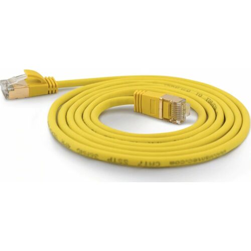 Wantec Wantec WW Patch Cablecat.7 RoHkábel extra vékony (dugó CAT6A) SSTP sárga 2,0m (7175) 133069209