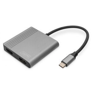 Digitus USB-C - Kettős HDMI Adapter 4K Monitorokhoz - Digitus