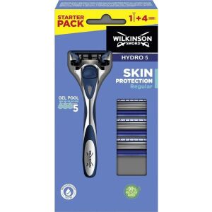 Wilkinson Wilkinson Hydro 5 Skin Protection Normalrasierer mit austauschbaren Klingen für Herren, 1 Stück + Patronen 4 Stück 133071670 - Haarentfernung & Rasur