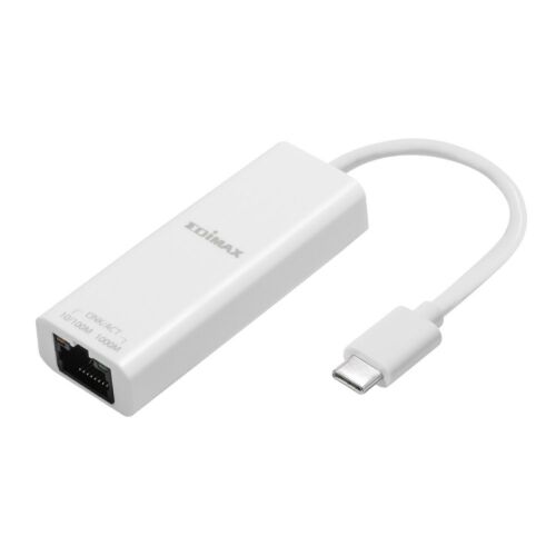 Hálózati adapter USB-C dugasz - RJ45 dugó, Gigabit, fehér, EU-4306C Edimax
