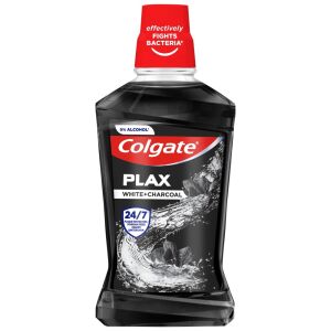 Colgate Plax White + Charcoal Płyn do płukania jamy ustnej, butelka 500 ml, zwalcza bakterie - Wentylator