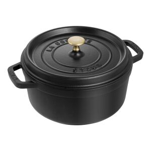 STAUB Cocotte Öntöttvas edény, 26 cm, 5,2 l, Fekete
