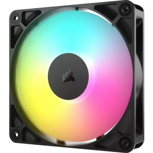 Corsair RS120 ARGB PWM ventilátor, fekete, szögletes nézet - Corsair