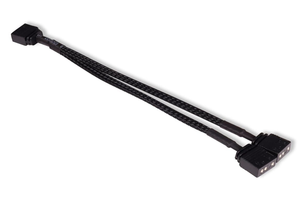 Alphacool Y-Splitter ARGB 3-Pin La 2x 3-Pin 15cm - Negru