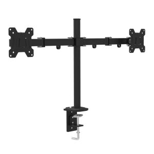 ART RAMM L-02A Podwójny Uchwyt Biurkowy do Monitora z Zaciskiem - Widok Pod Kątem - Art Podstawa pod telewizor i uchwyt ścienny