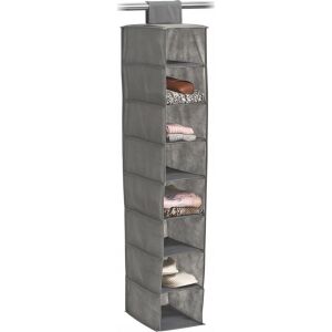 Zeller szürke akasztós szekrényszervező polcokkal ruhákhoz és kiegészítőkhöz - Tárolás & Rendszerezés