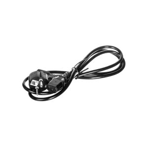 Kaltgeräte-Anschlusskabel C13 >  Schutzkontakt-Stecker (schwarz, 1,5 Meter, abgewinkelter Stecker) 133096655 - Netzkabel
