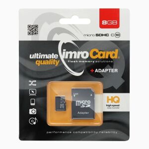 Placă Imro microSDHC 8 GB Clasa 10 UHS-I/U1 (KOM000654) 133099857 - Articole foto, video și optică